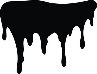 black dripping paint silhouette