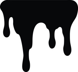 black dripping paint silhouette