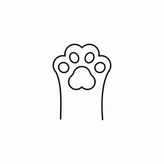 cat paw print icon sign vector