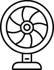 Obraz premium electric stand fan icon silhouette