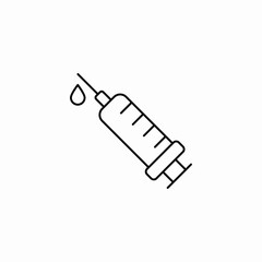 medical syringe injection icon sign vector