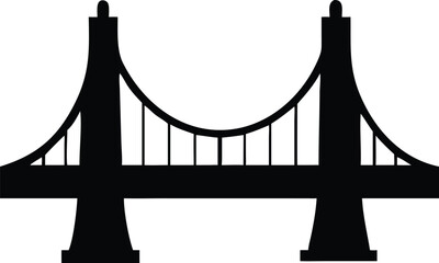 golden gate bridge black silhouette 