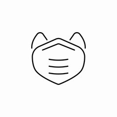 protective face mask icon sign vector