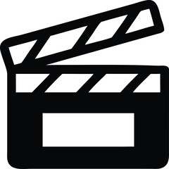 movie clapperboard silhouette 