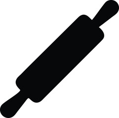 rolling pin with wooden handle silhouette
