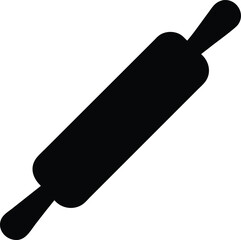 rolling pin with wooden handle silhouette