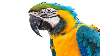 Fototapeta premium Bright Blue and Yellow Macaw Parrot – PNG