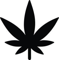 silhouette of a cannabis leaf 