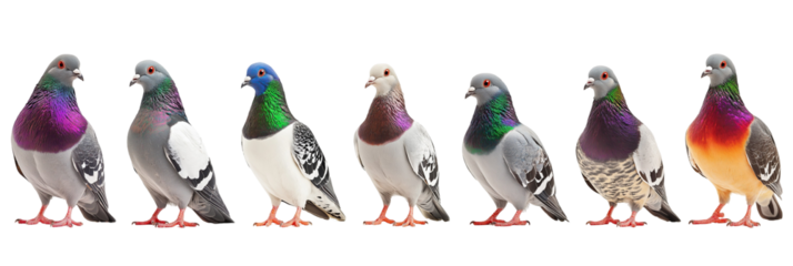 Jacobin, Fantail, Frillback, and Pouter Pigeons – PNG