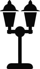 street lamp isolated silhouette