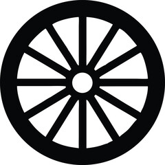 Fototapeta premium wagon wheel silhouette