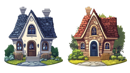 Isolated Vector Illustration of Exterior House Icon