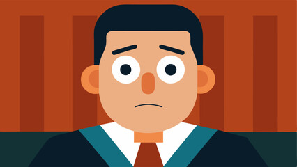 Defendants Expression A closeup of the defendants face showing a mix of fear and concern as the judge prepares to announce the sentence.
