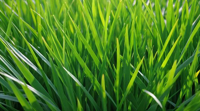 close-up of green grass........... - Powered by Adobe