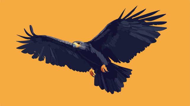 Flying Andean Condor Bird Vector Illustration