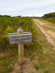 Beautiful landscape with sea coast at aquinnah marthas vinyard