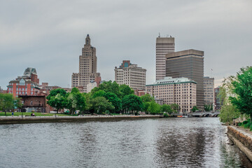 Obraz premium Providence rhode island city skyline in june 2025