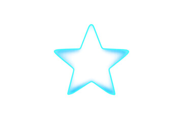 Obraz premium Luminous neon star symbol on transparent backdrop, perfect for design highlighting success, festivity, or ranking elements