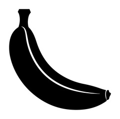 banana fruit icon in simple curved silhouette