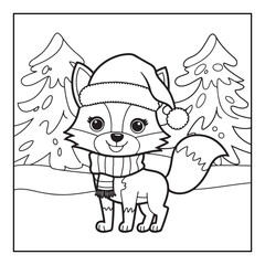 Bold & easy Cozy Christmas coloring book, black & white designs, line art vector illustration, coloring page, coloring book, holiday coloring book,  christmas, christmas vector, christmas line art