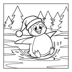 Bold & easy Cozy Christmas coloring book, black & white designs, line art vector illustration, coloring page, coloring book, holiday coloring book,  christmas, christmas vector, christmas line art