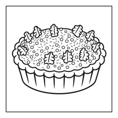 Bold & easy Cozy Christmas coloring book, black & white designs, line art vector illustration, coloring page, coloring book, holiday coloring book,  christmas, christmas vector, christmas line art