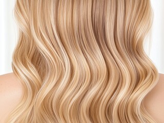 Naklejka premium Blonde wavy hair