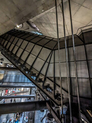 Fototapeta premium London Westminster underground tube station dystopian architecture