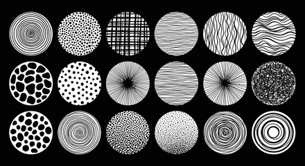 Hand-Drawn Doodle Elements Seamless Patterns & Shapes for Design Projects