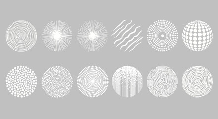 Abstract Circular Design Elements Vector Graphics Collection