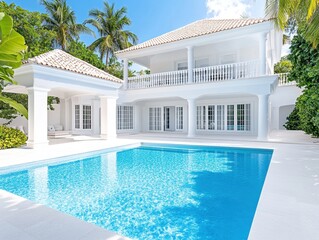 Fototapeta premium Luxurious Tropical Villa with Pool