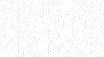 Obraz premium Abstract Geometric Pattern Seamless Isometric Lines and Shapes Background