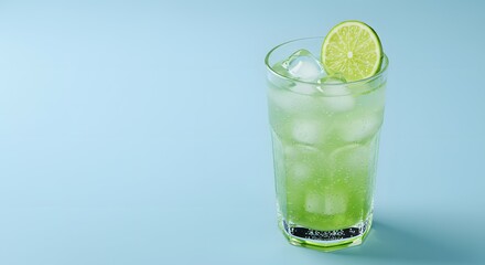 Fototapeta premium Refreshing Lime Cooler: A Chilled Summer Drink