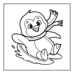 Bold & Easy Cozy winter coloring book pages, line art vector illustration, black and white designs, coloring book for all ages, coloring pages, winter, Whimsical illustration 