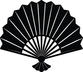 Silhouette of a Hand Fan