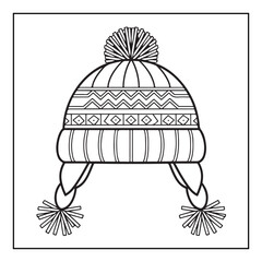 Bold & Easy Cozy winter coloring book pages, line art vector illustration, black and white designs, coloring book for all ages, coloring pages, winter, Whimsical illustration 