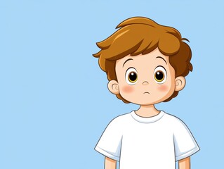 Child with thoughtful expression