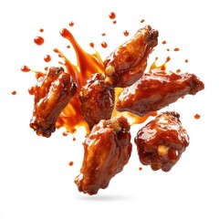 Spicy Glazed Chicken Wings Clipart Design