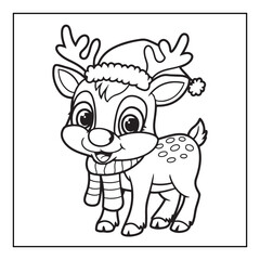 Bold & Easy Cute Christmas coloring book pages, line art, victor illustration, christmas, black and white designs, bold & easy coloring book, bold & easy coloring pages