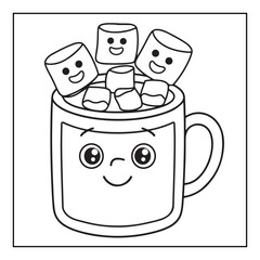 Bold & Easy Cute Christmas coloring book pages, line art, victor illustration, christmas, black and white designs, bold & easy coloring book, bold & easy coloring pages