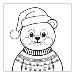 Bold & Easy Cute Christmas coloring book pages, line art, victor illustration, christmas, black and white designs, bold & easy coloring book, bold & easy coloring pages