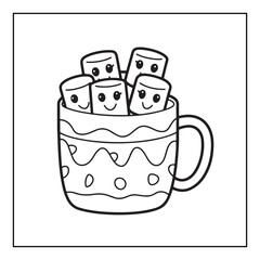 Bold & Easy Cute Christmas coloring book pages, line art, victor illustration, christmas, black and white designs, bold & easy coloring book, bold & easy coloring pages