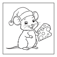 Bold & Easy Cute Christmas coloring book pages, line art, victor illustration, christmas, black and white designs, bold & easy coloring book, bold & easy coloring pages