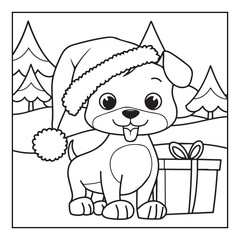 Bold & Easy Cute Christmas coloring book pages, line art, victor illustration, christmas, black and white designs, bold & easy coloring book, bold & easy coloring pages