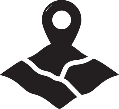 black map pin location icon clip art preview