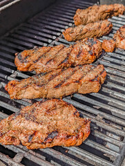 usda prime beef steak grilled for dinner