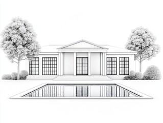 Elegant House with Pool Design