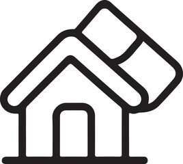 House with eraser on top