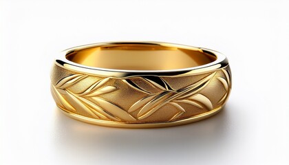 gold ring isolated on white background lifestyle