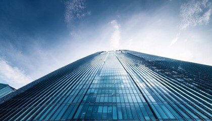 reflective skyscraper modern office building